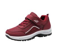 Zapatillas de paseo unisex con suela suave, estilo casual, deportivas, para comodidad diaria y soporte ligero, rojo, 38 EU