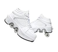Zapatillas de Patinaje para niña, Patin a Ruleta, Zapatillas de Skate Patines Quad con 4 Ruedas, Zapatillas para niños y niñas