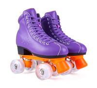 Zapatillas De Patines Para Niñas Y Niños, Patines De Doble Fila Con Ruedas Light Up, Adecuadas Para Principiantes Entre Adolescentes, La Mejor Opción De Regalo Y Fiestas De Cumpleaños,Púrpura,EU/48