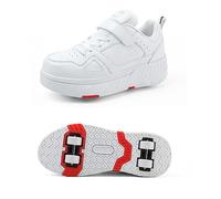 Zapatillas De Patines, Zapatas con Ruedas, 2 En 1, Patines Multifuncionales De 4 Ruedas Zapatos De Patinaje Gimnasia Al Aire Libre Zapatillas De Deporte Técnico, Patineta Corriendo(3,37 EU)