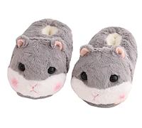 Zapatillas de perro cerdo pantuflas para mujer hombre invierno casa de peluche (Hamster1, Adulto, Mujer, 35, Números (rango), Sistema tallas calzado EU, 43, mediano)