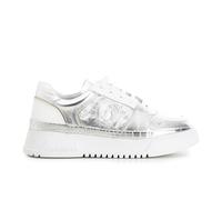 Zapatillas De Piel Metalizada Con Logotipo En Relieve
