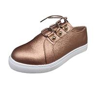 Zapatillas de piel para mujer, suela plana, zapatillas de deporte con soporte para el arco, zapatillas de caminar, suaves, ligeras, con cordones, zapatos de verano, monocolor, informales, para