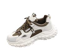 Zapatillas de plataforma para mujer, modernas, retro, clásicas, gruesas, informales, con cordones, elegantes, para tenis, correr, caminar, versátiles, al aire libre, todas las estaciones, calzado