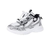 Zapatillas de plataforma para niñas, de malla transpirable, para caminar, informales, con cordones, ligeras, antideslizantes, para niños grandes, informales, de dos tonos, ajuste cómodo, zapatos