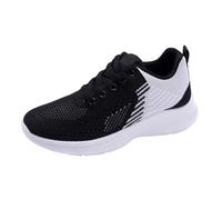 Zapatillas de punta ancha para mujer, ligeras, cómodas, ortopédicas, para caminar, unisex, de malla transpirable, para gimnasio, tenis, trotar, Black, 5.5 UK 3X-Narrow
