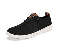 Zapatillas de punto de moda con cordones, informales, para caminar todos los días, Black, 40 2/3 EU