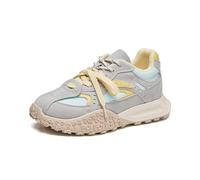 Zapatillas de Running con Plataforma para Mujer clásicas Retro con Doble cordón Que Aumentan la Altura con Suela Gruesa cóFashions de Cuero Transpirables de Fashion Azul 39