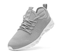 Zapatillas de Running para Hombre Casual Tenis Asfalto Zapatos Deporte Fitness Gym Correr Gimnasio Deportives Transpirables Seguridad Atlético Trekking Bambas Plataform Sneakers Gris 39 EU