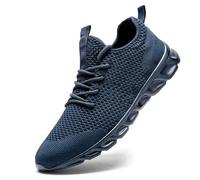 Zapatillas de Running para Hombre Casual Tenis Asfalto Zapatos Deporte Fitness Gym Correr Gimnasio Deportives Transpirables Seguridad Atlético Trekking Bambas Plataform Sneakers Azul 43 EU