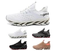 Zapatillas de Running para Hombre Mujer Casual Ligero Transpirables Zapatos para Correr Gimnasio Deportives Transpirables Atlético Zapatos Gimnasio Confort Fitness Sport Sneake 18 White 42