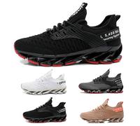 Zapatillas de Running para Hombre Mujer Casual Ligero Transpirables Zapatos para Correr Gimnasio Deportives Transpirables Atlético Zapatos Gimnasio Confort Fitness Sport Sneake 18 Black Red 42