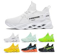 Zapatillas de Running para Hombre Mujer Casual Ligero Transpirables Zapatos para Correr Gimnasio Deportives Transpirables Atlético Zapatos Gimnasio Confort Fitness Sport Sneake G133 White 44