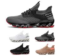 Zapatillas de Running para Hombre Mujer Casual Ligero Transpirables Zapatos para Correr Gimnasio Deportives Transpirables Atlético Zapatos Gimnasio Confort Fitness Sport Sneake 18 Gray Red 43