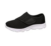 Zapatillas de salud para hombre, zapatos para diabéticos extraanchos, zapatos deportivos informales, sin cordones, para pies anchos hinchados, zapatillas ligeras y transpirables, Blanco, 41 EU