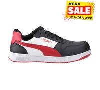 Puma Seguridad Frontcourt Protector Cuero Bajo Zapatillas Hombre Negro
