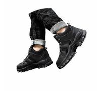 Zapatillas de senderismo genéricas para hombre casual zapatillas caminando zapatillas ortopédicas senderos zapatillas impermeables transpirables cómodas senderismo deporte tenis para hombres, Negro