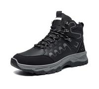 Zapatillas de senderismo Hombre Montantes, Botín ortopédico de Trek Outdoor, Zapatillas con Cordones, Sneakers Punta Reforzada, Botines Workwear de Cuero, Suela Gruesa Cranteada - Caminar, Camping