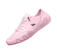 Zapatillas de senderismo Hombre Mujer de piel Mocassin Basket Homme Running Sneakers Impermeable Zapatillas y Zapatos de Deporte Marche Bottine Zapato de Trabajo Ortopédico Moda Basquetas, 01 rosa