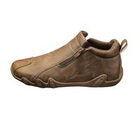 Zapatillas de senderismo impermeables para hombre y hombre, de poliuretano duradero, para senderismo, con media cremallera, antideslizantes, para exteriores, ligeras, botas de montaje, Brown, 38 2/3