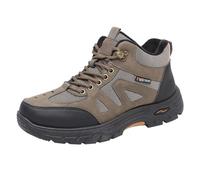 Zapatillas de senderismo para hombre, antideslizantes, ligeras, para caminar al aire libre, escalada, deportes, zapatillas estables y acolchadas para mochileros, botas de camping, marrón, 39 2/3 EU
