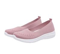 Zapatillas de senderismo para mujer, ligeras, sin cordones, de malla, ligeras, de espuma viscoelástica, cómodas, para correr, fitness, zapatillas de estar por casa, Rosa., 39 EU