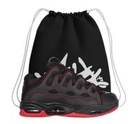 Zapatillas de skate - Osiris D3 2001 Negro/Rojo de Gimnasia - Amortiguadas y Resistentes - Suela robusta - Estilo Chunky - Más Bolsa, Negro , 41.5 EU