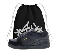 Zapatillas de skate - Zapatillas de deporte para hombre Fusion Skate - Zapatillas resistentes con bolsa a juego, Negro , 42.5 EU Larga