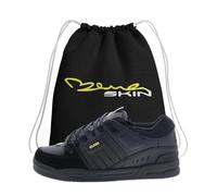 Zapatillas de skate - Zapatillas de deporte para hombre Fusion Skate - Zapatillas resistentes con bolsa a juego, Negro , 46 EU Larga