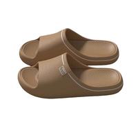 Zapatillas de tacón para mujer, con cabeza redonda, parte inferior gruesa, con clip, para mujer, talla 43, caqui, 44 EU