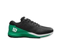 Zapatillas de Tenis Hombre Wilson Rush Pro Ace Clay, Ajuste Seguro y Soporte Dinámico, Malla Transpirable, Ideales para Tierra Batida, Color: Negro/Bósforo/Blanco, Talla: 37