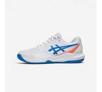 Zapatillas de tenis multipista de cordones niño, Asics Gel Dedicate 9 blanco 38
