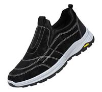Zapatillas de tenis para hombre, para correr, caminar, tenis, informales, de gamuza sintética, sin cordones, con costuras retro, para uso diario, ocio, urbano, al aire libre, calle, actividades de