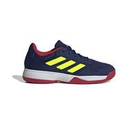 adidas Gamespec Kids Tennis Shoes, Zapatillas de Tenis Unisex niños, Dark Blue/Lucid Lemon/FTWR White, 35 EU