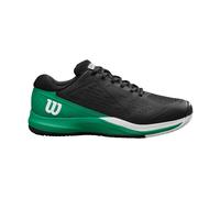 Wilson Zapatillas de Tenis Hombre Rush Pro Ace Clay, Ajuste Seguro y Soporte Dinámico, Malla Transpirable, Ideales para Tierra Batida, Color: Negro/Bósforo/Blanco, Talla: 343
