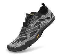 Zapatillas de Trail Running Minimalistas Barefoot Hombre Mujer Zapatillas de Deporte Exterior Interior,04 Negro,46