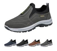 Zapatillas de trekking ortopédicas y ortopédicas para hombre, ergonómicas, para aliviar el dolor, ligeras, antideslizantes, unisex, para fitness al aire libre y para el día a día, gris, 44 EU