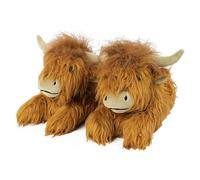 Zapatillas de Vaca Highland - Lindas y Cómodas Pantuflas de Ganado Escocés, Diseño de Animales de Dibujos Animados para Interiores