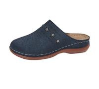 Zapatillas de verano Baotou con parte inferior gruesa para mujer, tamaño grande, cabeza redonda, espalda Baotou, vacías, pantuflas de ocio para mujer, talla 5, Blue, 40 EU
