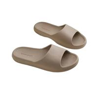 Zapatillas de verano ligeras de EVA para mujeres y hombres, sandalias planas para el baño, comodidad de las parejas, zapatos de masaje para interior y exterior Hausschuhe(Taupe,44-45