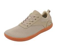 Zapatillas de verano para mujer, ligeras, de malla, suela plana, transpirables, para caminar, correr, cómodas, para el tiempo libre, para el día a día, beige, 37 EU