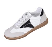 Zapatillas de verano para mujer, ligeras, informales, suaves, cómodas, transpirables, con cordones, antideslizantes, resistentes a la abrasión, para el trabajo y el día a día, Negro , 37 EU