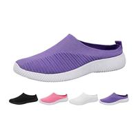Zapatillas de verano para mujer, ligeras, transpirables, zapatillas de jardín, antideslizantes, cómodas, para caminar y para el tiempo libre, morado, 42 EU