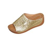 Zapatillas de verano para mujer, tacón de cuña, sandalias de cuña con estampado de cocodrilo, sandalias ortopédicas, antideslizantes, sandalias de plataforma con suela suave, sandalias ligeras de