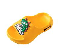 Zapatillas de verano para niños, chanclas de baño para niñas, antideslizantes, ligeras, planas, suaves, sandalias de playa, dinosaurios, 24-34 EU, amarillo, 28 EU