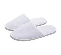 Zapatillas de Viaje Mujer, Zapatillas de Viaje no Desechables Zapatillas de Hotel de Coral Suelas de 7 mm (36-38 Blanco, Sistema tallas calzado EU, Adulto, Mujer, Números (rango), mediano, 36, 38)