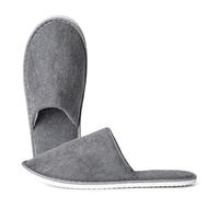 Zapatillas de Viaje, No Desechable Zapatillas Hotel Reutilizable Zapatilla de Toalla Invitados Antideslizante Zapatilla (Gris oscuro, Sistema tallas calzado EU, Adulto, Números, mediano, 38)