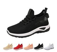 Zapatillas Deporte Mujer Blancas Antideslizante Clasico Moda Sneakers Malla Comodas Pretty Zapatos Deportivos Slip on Entretiempo Ligeros Barefoot con Cordones Mocasines Casual para Atlético Jogging