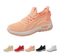 Zapatillas Deporte Mujer Blancas Antideslizante Clasico Moda Sneakers Malla Comodas Pretty Zapatos Deportivos Slip on Entretiempo Ligeros Barefoot con Cordones Mocasines Casual para Atlético Jogging