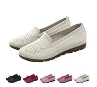 Zapatillas Deporte Mujer Blancas Comodas Casual Moda Sneakers Sin Cordones Ligeros Entretiempo Zapatos Deportivos Malla Clasico Transpirables Calzado Slip on Mocasines Pretty para Atlético Fitness